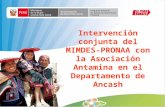 Intervención conjunta del MIMDES-PRONAA con la Asociación Antamina en el Departamento de Ancash