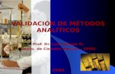 VALIDACIÓN DE MÉTODOS ANALÍTICOS Prof. Dr. Luis Salazar N. Depto. de Ciencias Básicas – UFRO 2004