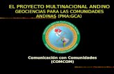 EL PROYECTO MULTINACIONAL ANDINO GEOCIENCIAS PARA LAS COMUNIDADES ANDINAS (PMA:GCA)