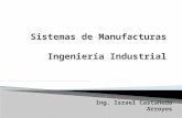 Sistemas de  Manufacturas Ingeniería  Industrial