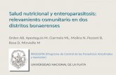 Salud nutricional y  enteroparasitosis : relevamiento comunitario en dos distritos bonaerenses