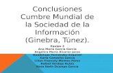 Conclusiones Cumbre Mundial de la Sociedad de la Información (Ginebra, Túnez).