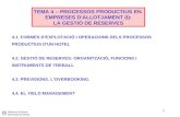 TEMA 4 – PROCESSOS PRODUCTIUS EN  EMPRESES D'ALLOTJAMENT (I): LA GESTIÓ DE RESERVES