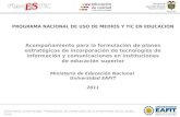 PROGRAMA NACIONAL DE USO DE MEDIOS Y TIC EN EDUCACIÓN