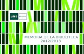 MEMORIA DE LA BIBLIOTECA 2012/2013
