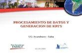 PROCESAMIENTO DE DATOS Y GENERACION DE KPI'S UG Acambuco - Salta