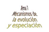 Tema 7 Mecanismos de la evoluci³n y especiaci³n