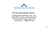 Presentación  Página Web de la Dirección General Promoción de la Salud - MINSA
