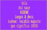 Hola Así nace KUDEWE Juegos & deco. kudewe: vocablo mapuche que significa JUEGO
