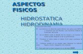 ASPECTOS   FISICOS HIDROSTATICA HIDRODINAMIA