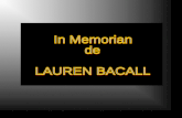 In Memorian  de LAUREN BACALL