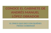CONOCE EL GABINETE DE ANDRÉS MANUEL  LÓPEZ OBRADOR