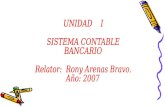UNIDAD    I SISTEMA CONTABLE BANCARIO Relator:  Rony Arenas Bravo. Año: 2007