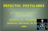 DEFECTOS POSTULARES Dr. Rodolfo Arroyo C. Servicio de  Ortopedia  H ospital Nacional de Niños 2005