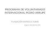 PROGRAMA DE VOLUNTARIADO INTERNACIONAL PEDRO ARRUPE