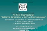 XII Foro Internacional “ Gobierno Corporativo y Normas Internacionales”