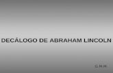 DECÁLOGO DE ABRAHAM LINCOLN