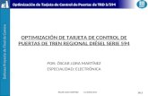 OPTIMIZACIÓN DE TARJETA DE CONTROL DE PUERTAS DE TREN REGIONAL DIÉSEL SERIE 594