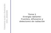 Tema 1 Energía radiante: Fuentes, difusores y detectores de radiación