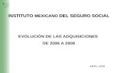 EVOLUCIÓN DE LAS ADQUISICIONES  DE 2006 A 2008