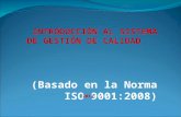 INTRODUCCIÓN AL SISTEMA DE GESTIÓN DE CALIDAD    (Basado en la Norma ISO 9001:2008)
