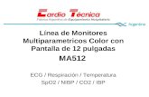 Línea de Monitores Multiparametricos Color con Pantalla de 12 pulgadas MA512