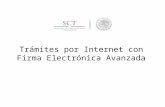Trámites por Internet con Firma Electrónica Avanzada