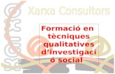 Formació en  tècniques qualitatives d’investigació social