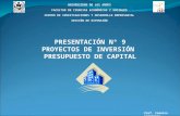PRESENTACIÓN N° 9 PROYECTOS DE INVERSIÓN  PRESUPUESTO DE CAPITAL