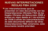 NUEVAS INTERPRETACIONES REGLAS FIBA 2008