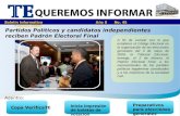 Partidos Políticos y candidatos independientes reciben Padrón Electoral Final
