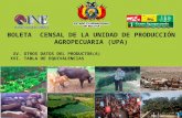 BOLETA  CENSAL DE LA UNIDAD DE PRODUCCIÓN AGROPECUARIA (UPA)