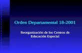 Orden Departamental 18-2001