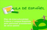 Plan de Interculturalidad, Cultura y Lengua Española para personas procedentes de otros países