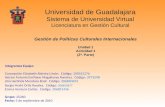 Universidad de Guadalajara Sistema de Universidad Virtual Licenciatura en Gestión Cultural