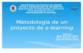 Metodología de un proyecto de  e-learning