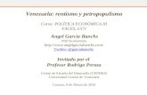 Venezuela:  rentismo  y  petropopulismo Curso: POLÍTICA ECONÓMICA III FACES, UCV
