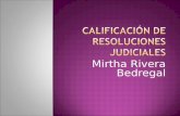 CALIFICACIÓN DE RESOLUCIONES JUDICIALES
