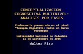 CONCEPTUALIZACION  COGNOSCITVA MULTINIVEL: ANALISIS POR FASES Conferencia presentada en el pánel