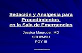 Sedación y Analgesia para Procedimientos  en la Sala de Emergencias