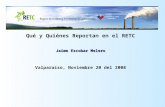 Qué y Quiénes Reportan en el RETC Jaime Escobar Melero Valparaíso, Noviembre 20 del 2008