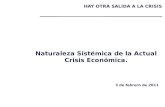 Naturaleza Sistémica de la Actual Crisis Económica.