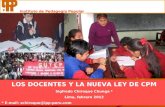 LOS DOCENTES Y LA NUEVA LEY DE CPM Sigfredo Chiroque Chunga * Lima, febrero 2012