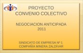 PROYECTO CONVENIO COLECTIVO NEGOCIACION ANTICIPADA  2011 SINDICATO DE EMPRESA Nº 1