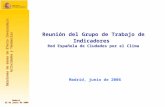 Reunión del Grupo de Trabajo de Indicadores Red Española de Ciudades por el Clima