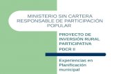 MINISTERIO SIN CARTERA RESPONSABLE DE PARTICIPACIÓN POPULAR