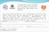 Fundación pro Unidad de Cuidado Paliativo Hospital Nacional de Niños