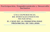 UNA EXPERIENCIA DE FORTALECIMIENTO MUNICIPAL:  EL CASO DE LA MUNICIPALIDAD PROVINCIAL DE SULLANA