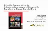 Estudio Comparativo de intervenciones para el Desarrollo Rural en la Sierra Sur del Perú