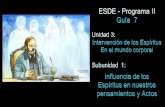 ESDE - Programa II Guía   7 Unidad 3:  Intervención de los Espíritus En el mundo corporal